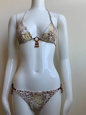 Sauvage cream beaded bikini
